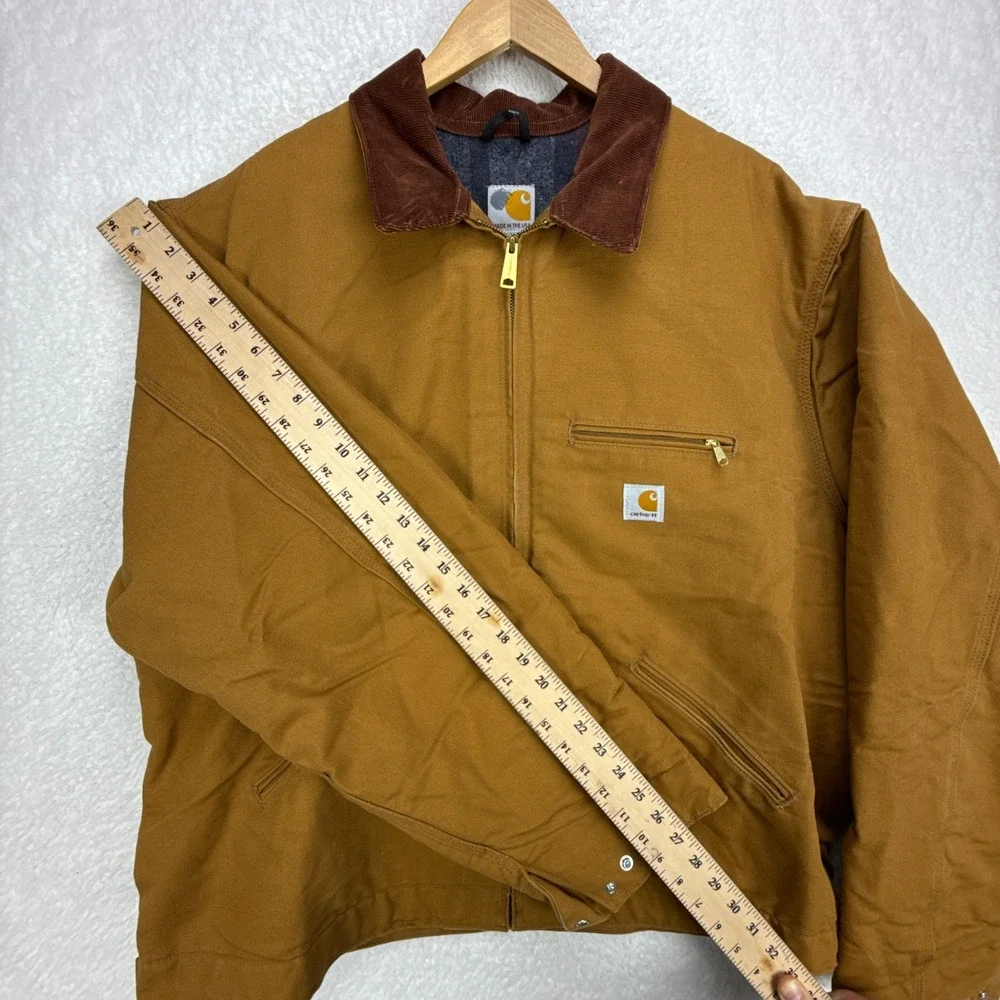 Carhartt Detroit Jacket Blanket Lined Mens 2XL Tall XXL J001 BRN Brown NWOT Firm